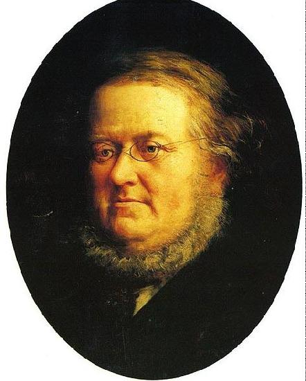 Knud Bergslien Portrait of norwegian author Peter Christen Asbjornsen oil painting image
